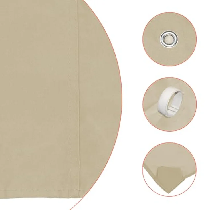 Pavillon Ersatzdach wasserdicht mit PVC Beschichtung 3 x 3 Meter - beige - Pavillondach mit Kaminabzug - Universal Garten Party Pavillon Dach Sonnenschutz – Bild 4