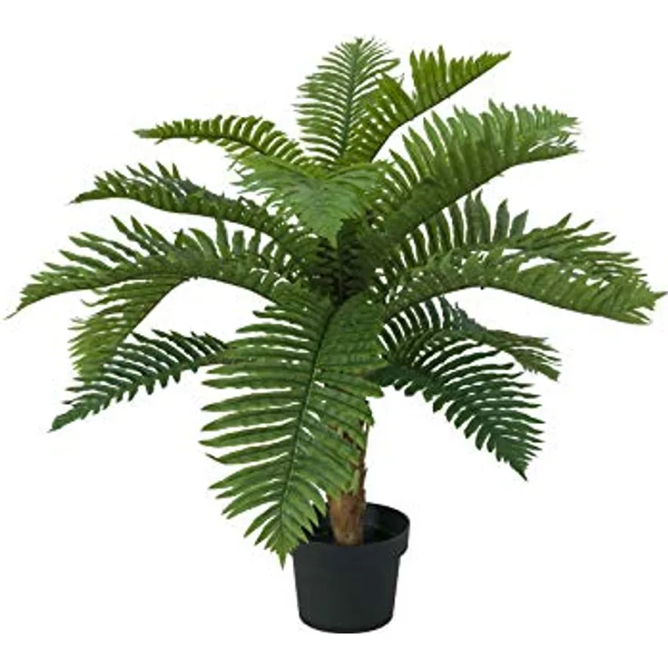 EUROPALMS Cycas Palme, Kunstpflanze 70cm mit naturgetreuen grünen Blättern aus PEVA, für Außenbereich geeignet