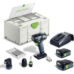 Festool Akku-Bohrschrauber TXS 12 2,5-Set 576874 (Akkubohrer Werkstatt Holzbohrer Stahlbohrer) Farbe: Grau/Grün/Akkuspannung: 10,8 V/Gänge: 2/Leerlaufdrehzahl 1./2. Gang: 0-470/0-1.600 min-1