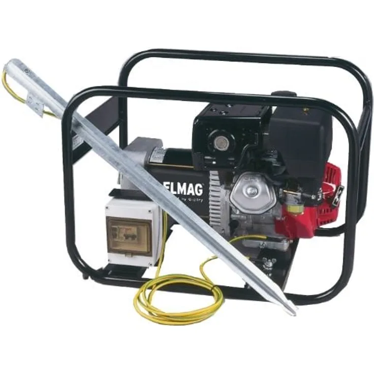 ELMAG Erdungsspieß 1 Meter mit Erdungskabel 4 Meter, Querschnitt 16 mm² für Personenschutz