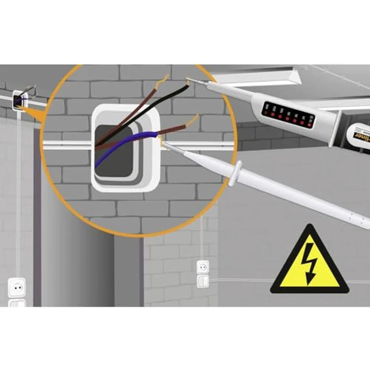 LASERLINER Spannungsprüfer ActiveTester, batterieloser Spannungs- und Durchgangsprüfer, recyceltes Gehäuse – Bild 5