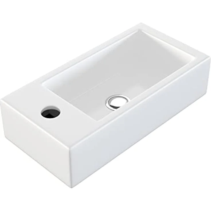 NEG Waschbecken NEG Hänge-Waschbecken Uno41H extra klein mit Monta (41H) - Ultrakompaktes Design, Nano-Beschichtung, weiß – Bild 2