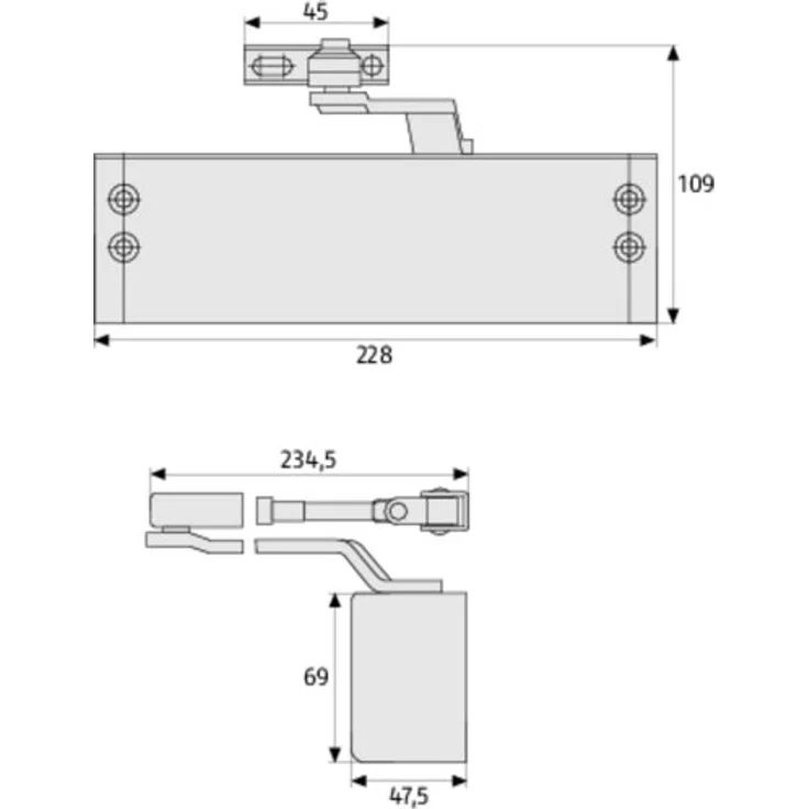 ABUS ABUS-TUERSCHLIESSER Türschließer 7603 21091 7603-w-weiss - Preisvergleich – Bild 2