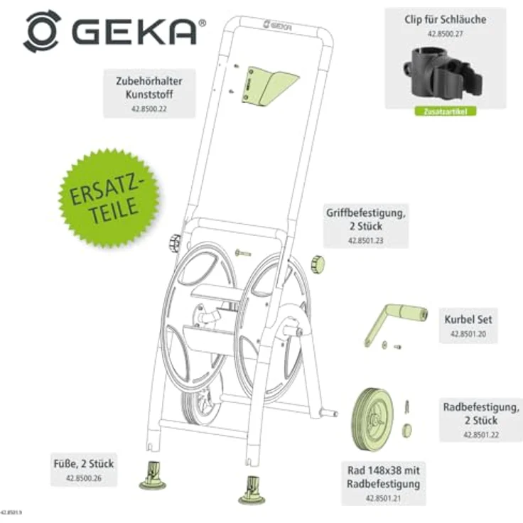 Geka Schlauchwagen Geka plus P25SST Anschl.-Gew.26,44mm G 3/4 Zoll pulv.STA Geka – Bild 7