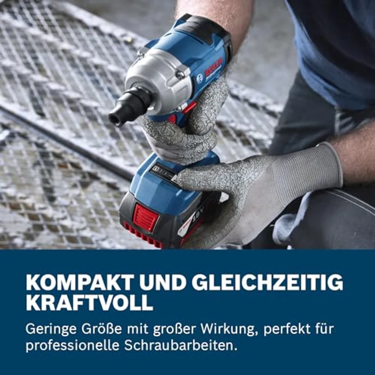 Bosch Professional GDS 18V-350 (L) Akku-Schlagschrauber, 350 Nm, 3 Geschwindigkeitsstufen, inkl. 2x 4.0Ah Akku und Ladegerät – Bild 3