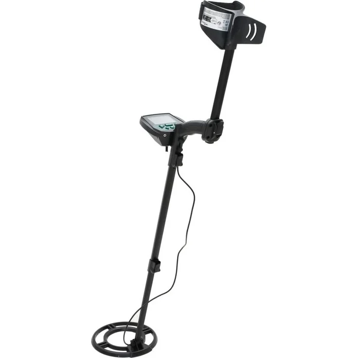 vidaXL Metalldetektor 24 cm Suchtiefe mit LCD-Display, Schwarz – Bild 1