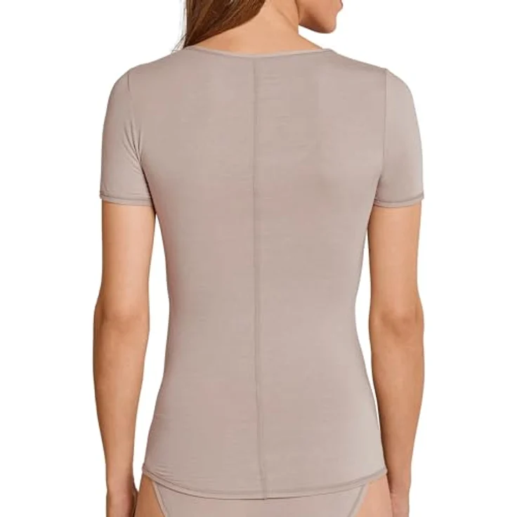 Schiesser Damen Shirt Unterhemd Casual Stretch, atmungsaktiv und feuchtigkeitsregulierend, braun, (S) – Bild 2