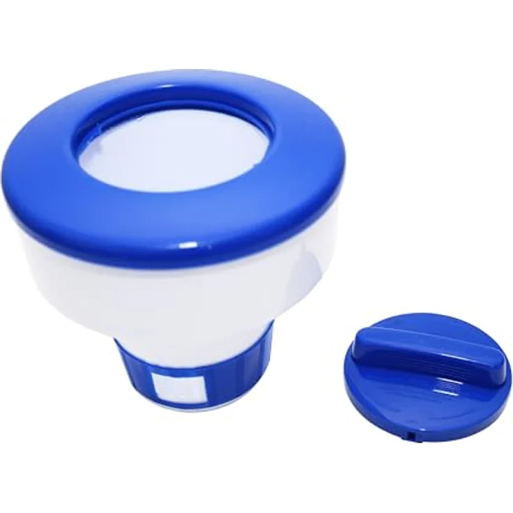 HAF Pool Dosierschwimmer für 200g Chlor & Brom Tabletten, verstellbares Dosiersystem mit 4 Stufen, blau – Bild 2