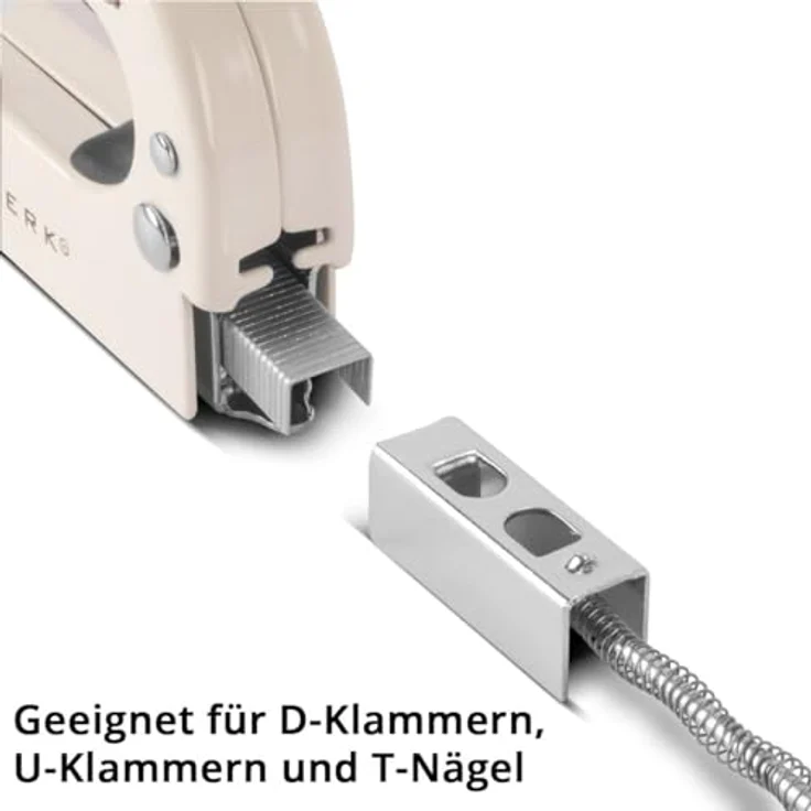 STAHLWERK Handtacker Set HTS-100 ST, inklusive Klammerentferner, 1500 Klammern (500 D-Klammern, 500 U-Klammern, 500 T-Nägel) für professionelle Anwendungen – Bild 5