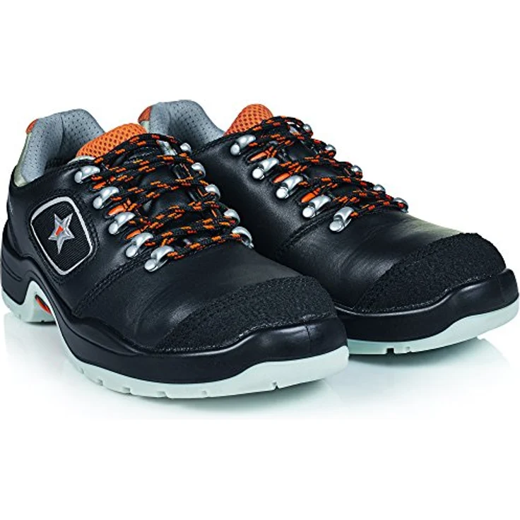 ruNNex RUNNEX® S3-Sicherheitshalbschuhe TeamStar, hydrophobiertes Glattleder, Aluminium-Zehenschutzkappe, SRC rutschhemmend, Schwarz – Bild 7