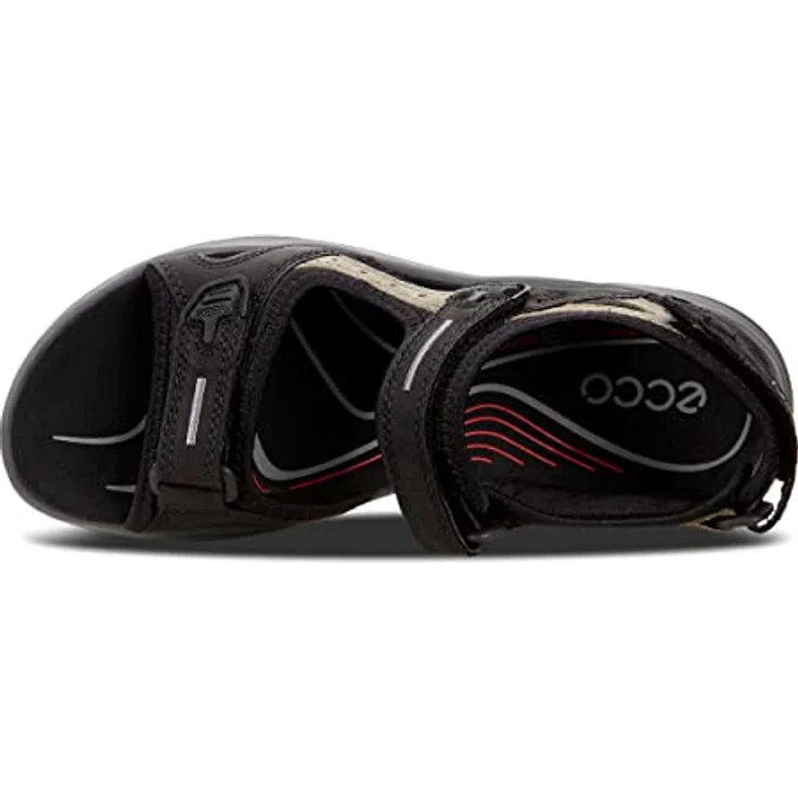 Ecco Offroad Sandals, Damen Sicherheitssandalen mit 3-fach verstellbarem Klettverschluss, Schwarz, Größe 42 – Bild 7