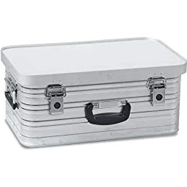 Aluminiumbox 27 Liter Fassungsvermögen - Transportbehälter Aufbewahrungskiste Metallkiste Lagerbox Truhe Industriebox Lagerschachtel Alukiste Alukoffer LxBxH 530x330x225 mm