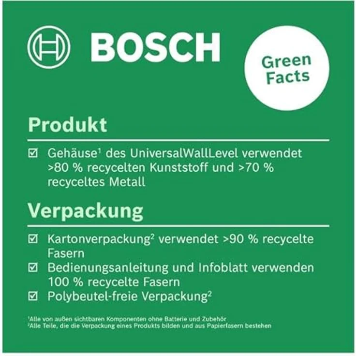 NoName BOSCH Laser-Wasserwaage UniversalWallLevel, kompakte Wasserwaage mit Laserpunkt und -linien, Genauigkeit ± 0,5 mm/m, inklusive Wandhalterung und Batterien – Bild 5