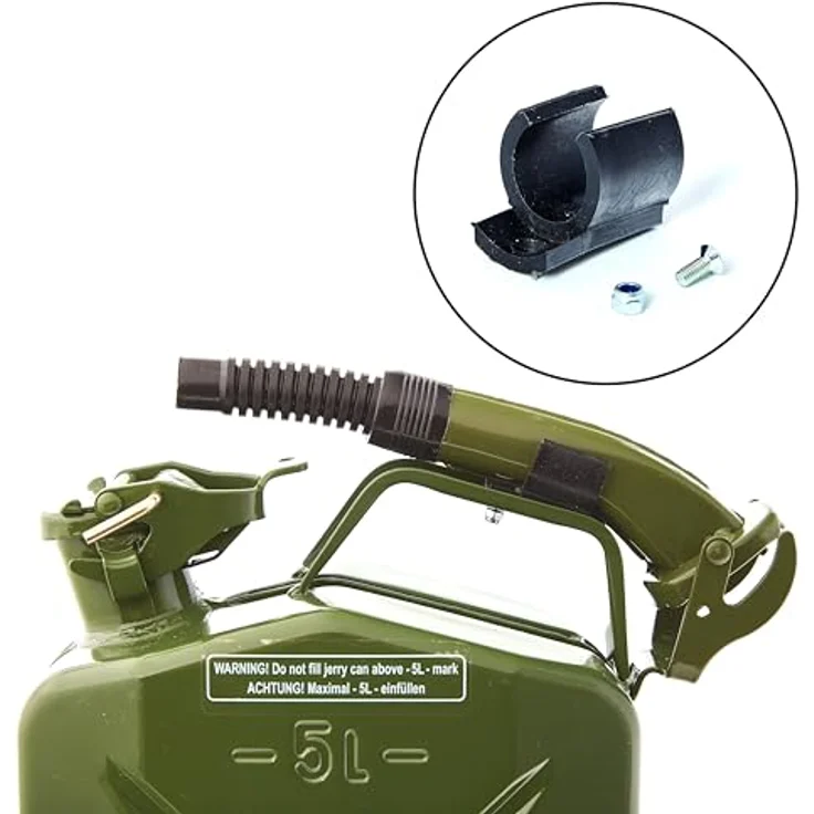 BW® Kraftstoffkanister Metall Benzinkanister 5 Liter mit Ausgießer - Robuster Stahl, TÜV-geprüft und UN-Zulassung - Rot - Made in Europe – Bild 5