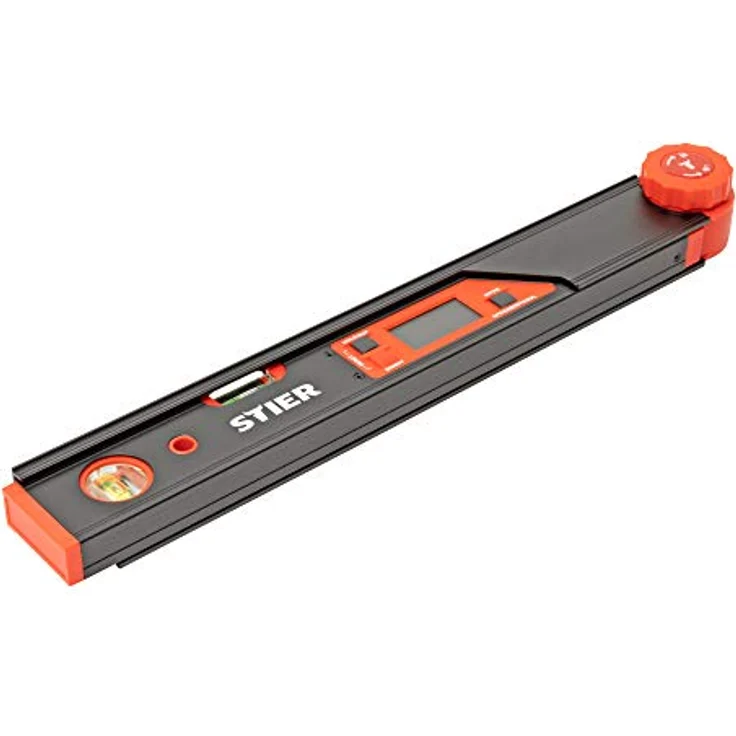 Stier Digitaler Winkelmesser SDW 450, präzises Aluminium-Winkelmessgerät mit LCD-Display, Messbereich 0°-225°, ±0,1° Genauigkeit – Bild 6