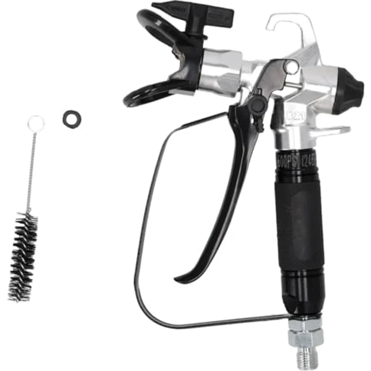 Dedra DED7421 Airless-Farbspritzgerät, 1L/min, 205Bar/650W, für Innen- und Außenbereich, inkl. Spritzpistole & Zubehör – Bild 4