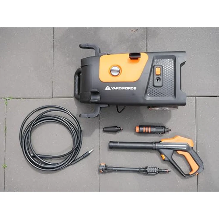 Yardforce Hochdruckreiniger EW U11B, 1.600-Watt-Motor mit 80 bar Druck, schwarz-orange – Bild 7