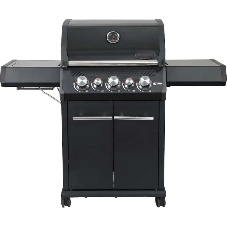 Proregal Gasgrill Gasgrill S-318 Blackline mit 3 Hauptbrenner + 3-teiliges Zubehörpaket