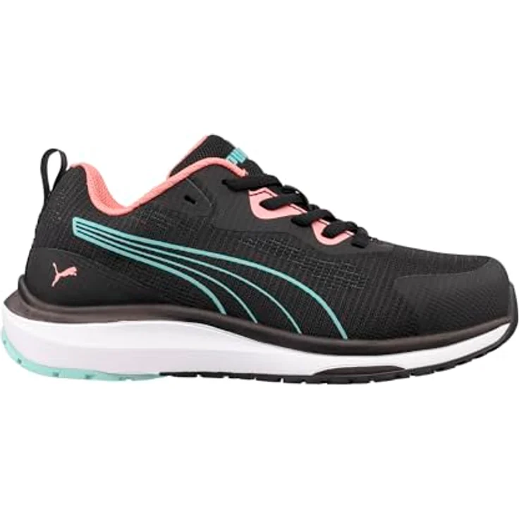 Puma S1PS Celerity Knit, Sicherheitshalbschuh mit Stahlkappe, blau/koralle, Größe 41 – Bild 3