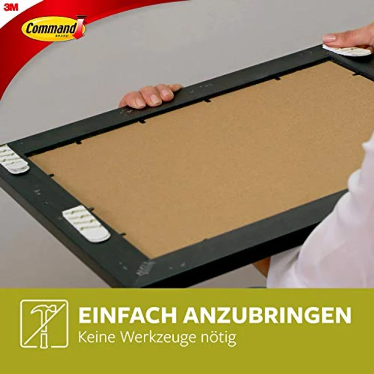 3M Command Bilder-Montage Strips M und L, Vorteilspack Weiß Inhalt: 12 Paar – Bild 5