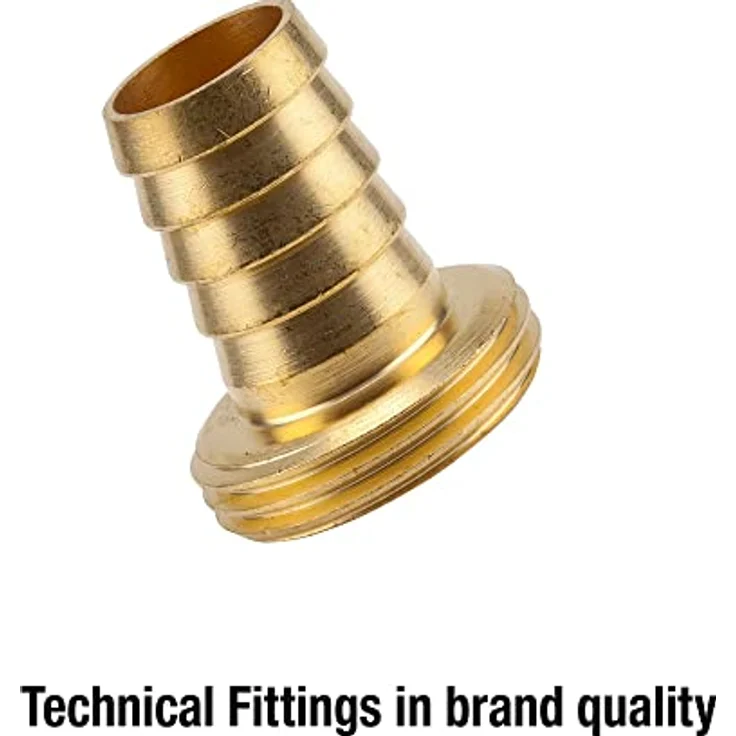 GARDENA Messing-Schlauchverschraubung 2-teilig: Verschraubung aus hochwertigem Messing, 33.3 mm (G 1 Zoll)-Gewinde, für 25 mm (1 Zoll)-Schläuche (7142-20) Bewässerungszubehör – Bild 3