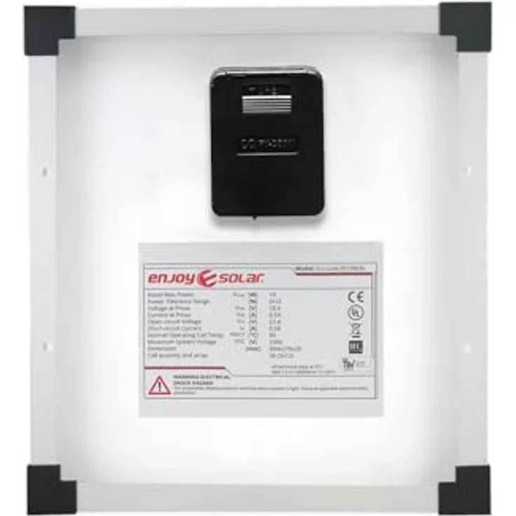enjoy solar Monokristallines Solarmodul PERC 12V/5W-200W, TÜV zertifiziert, 21,5% Wirkungsgrad, ideal für Garten und Wohnmobil – Bild 3