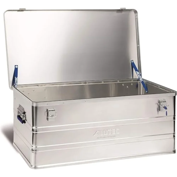 LUTEC Alutec Aluminiumbox Classic XL, Werkzeugbox aus 0,8 mm Aluminium, silber, 142 l Fassungsvermögen, stoßsicher und wasserdicht – Bild 2