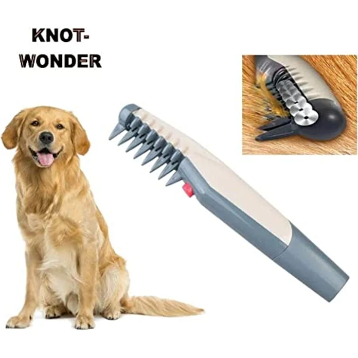 KnotWonder elektrische Knotenbürste Fell Bürste langhaar Fellpflegebürste Entfilzung Fellpflege Hunde Katzen – Bild 4