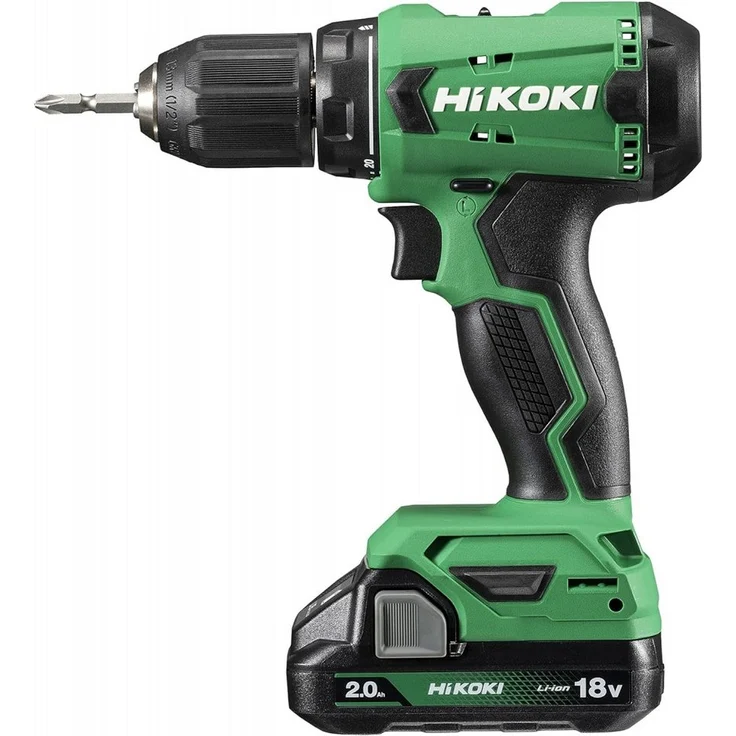 HiKOKI Akku-Bohrschrauber DS18DAWCZ - Leistungsstarkes Werkzeug für anspruchsvolle Bohr- und Schraubarbeiten - grün/schwarz – Bild 1