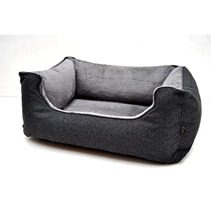 Lebon - Hundebett Louis Plus - 3 Gren - 80cm, 100cm und 120cm -  Orthopdisch - Hochwertig und Made in EU - 3 Farben - 3 Gren -  Kuschlweich - Hoher Rand - Waschbar - Bester Liegekomfort (M, Braun):  Tests, Infos & Preisvergleich