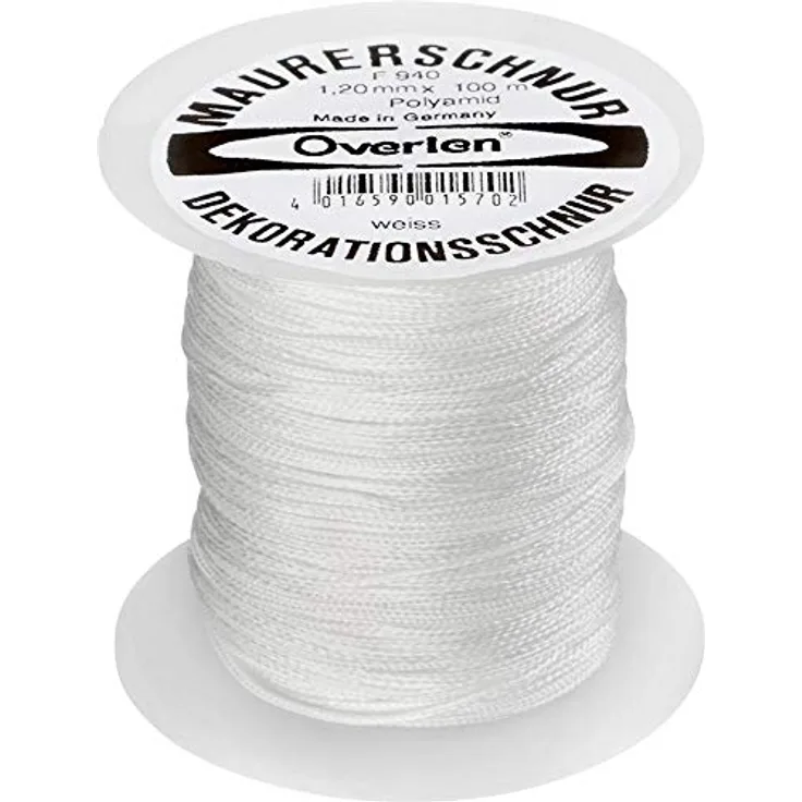 Overmann Kordel Polyamid 1,2mm 100m weiß
