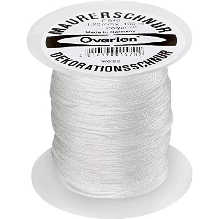 Overmann Kordel Polyamid 1,2mm 100m weiß