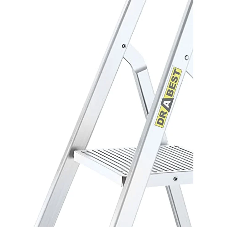 DRABEST Trittleiter Klappbar Alu Leiter 6 Stufen Stehleiter Haushaltsleiter Belastbar bis 125 kg Mehrzweckleiter kostenloser Haken – Bild 5