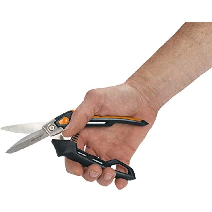 Fiskars Hochleistungsuniversalschneider, Bis zu 30% mehr Kraft, Länge 12 cm, Hitzebehandelte Klingen/Kunststoff Griff, Schwarz/Orange, PowerArc, 1027206 – Bild 3