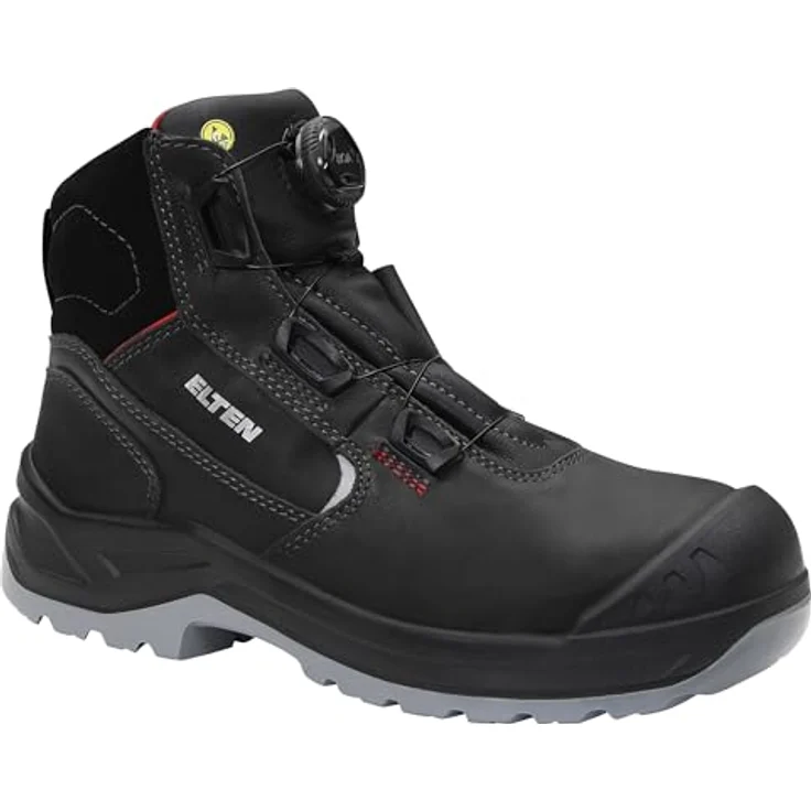 ELTEN Damen-Sicherheitsstiefel LENA BOA® Mid ESD S3, Rindleder, Gr. 37, rutschhemmende Sohle, atmungsaktiv – Bild 1