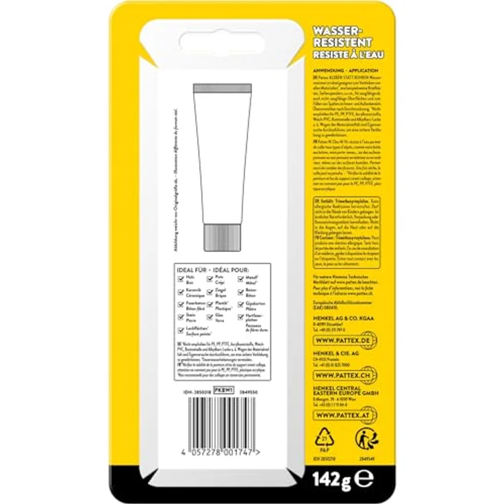 Pattex Klebe- und Dichtmasse Herstellerfarbe Weiß PKBW1 142g - Preisvergleich – Bild 2