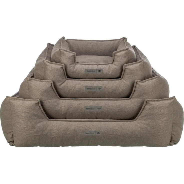 TRIXIE Tierbett Bett Gano taupe für Hunde, abnehmbarer Bezug, rutschfester Boden, hergestellt in der EU
