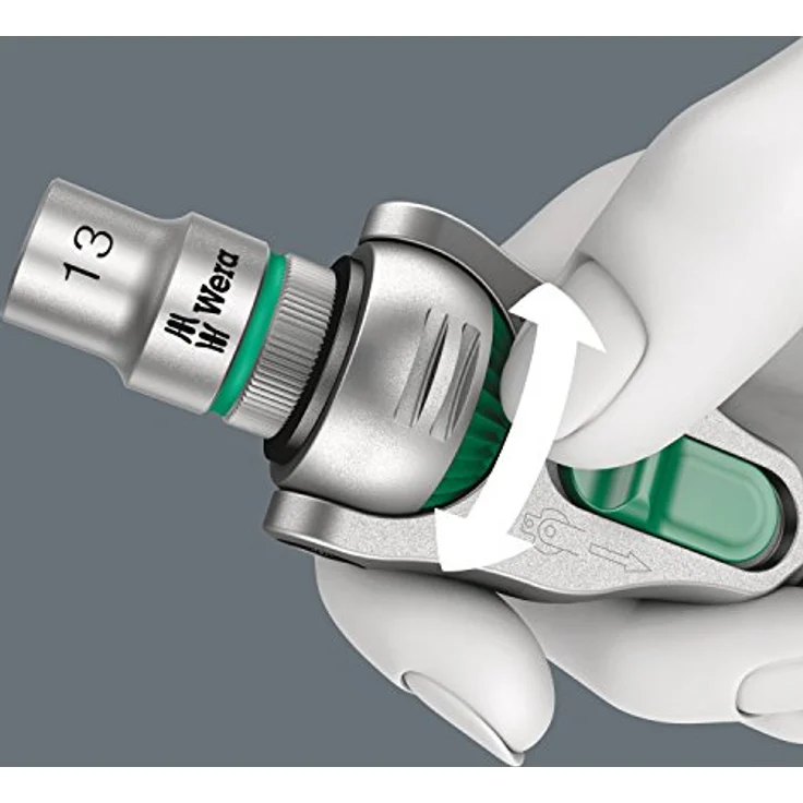 Wera Werkzeugbox 9720, 37-teiliges 8000 A Zyklop Set mit Speed-Knarre, Schaumstoffeinlage und Wobble-Verlängerung – Bild 7