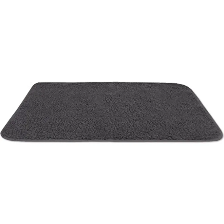 Bestlivings Tierdecke Lammflor 70x100 cm, dunkelgrau, weich und maschinenwaschbar