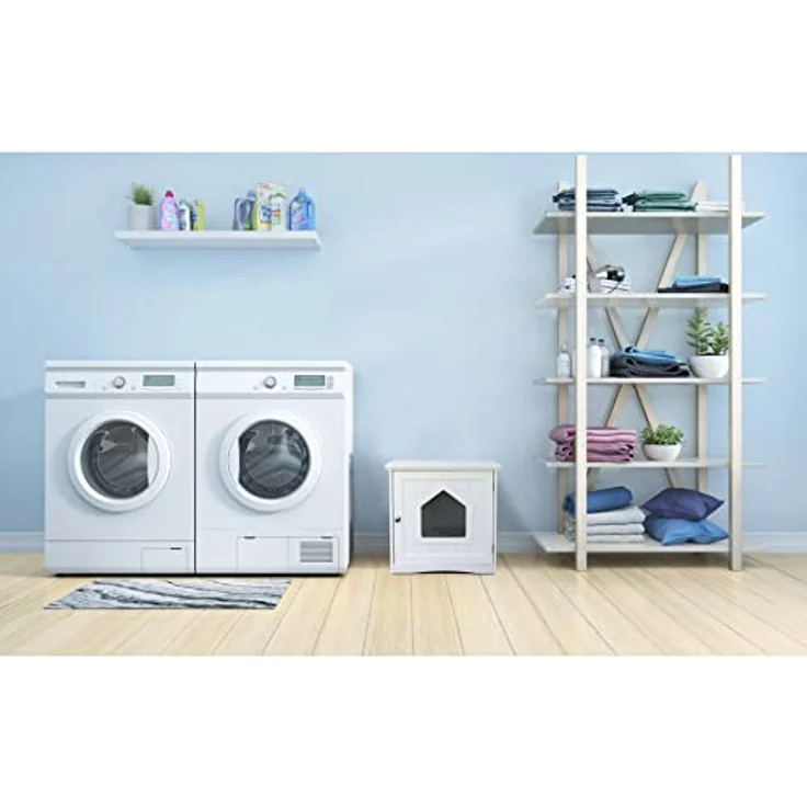 Trixie 40290 Katzenhaus für Katzentoilette, 49 × 51 × 51 cm, weiß – Bild 2