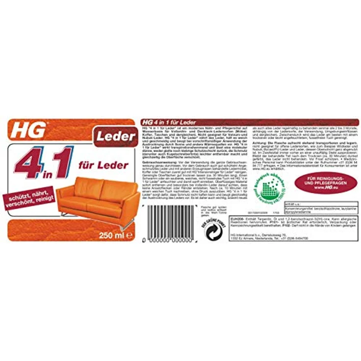 HG 4 in 1 für Leder 250 ml – Bild 7