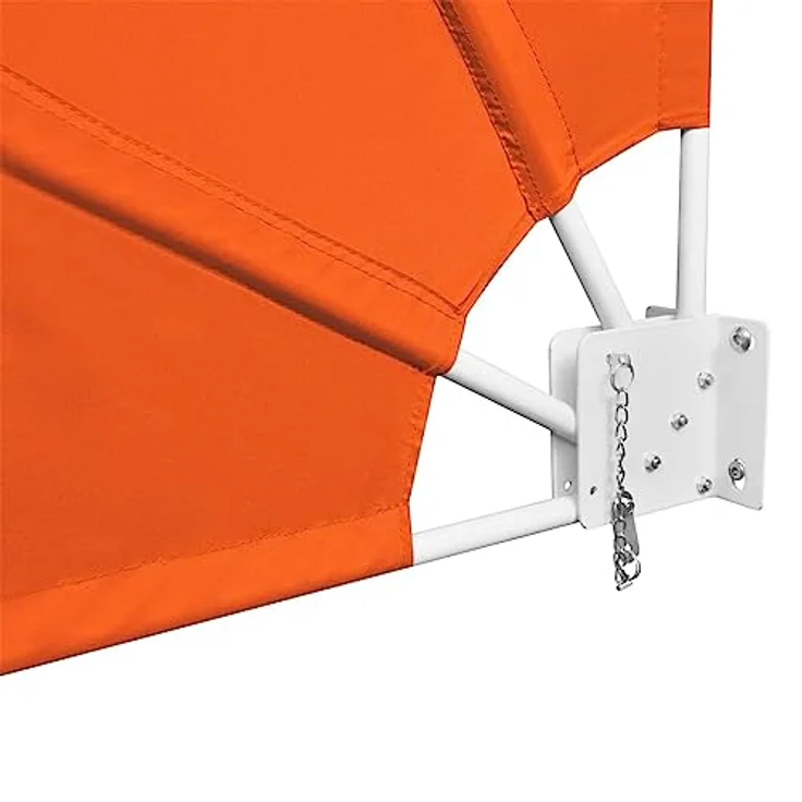 vidaXL Faltbarer Balkonfächer Terracotta-Rot, 140×140 cm, wasser- und schmutzabweisend, UV-beständig, pulverbeschichteter Stahlrahmen – Bild 5