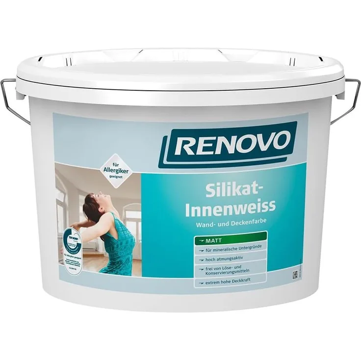 Renovo - Silikat-Innenfarbe, matt - weiß 4006559143058