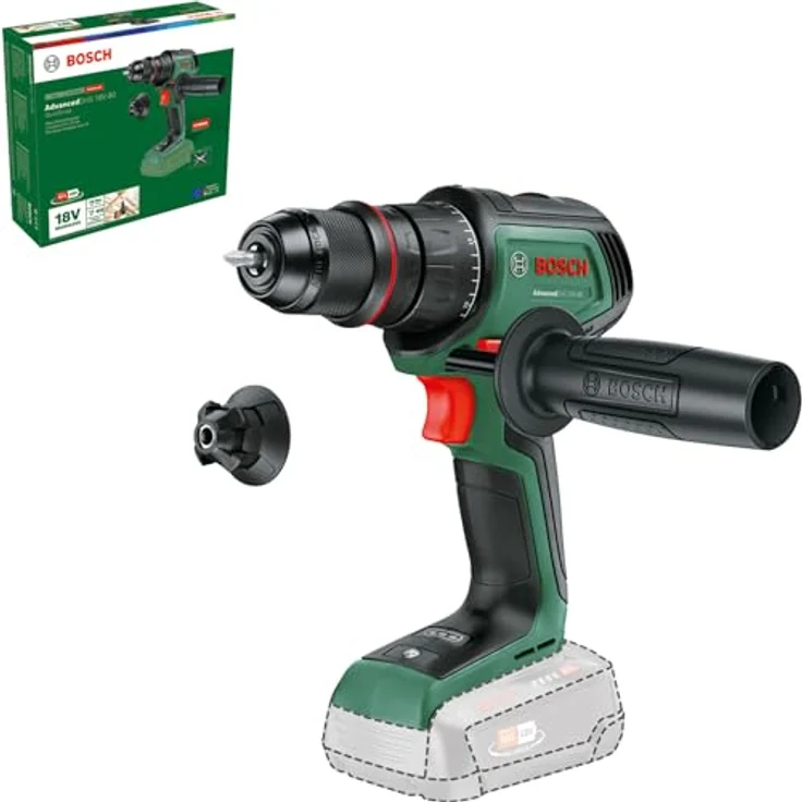 Bosch Home & Garden Akku-Bohrschrauber AdvancedDrill 18V-80 QuickSnap, kraftvoller Bohrschrauber mit 78 Nm Drehmoment, blau – Bild 2