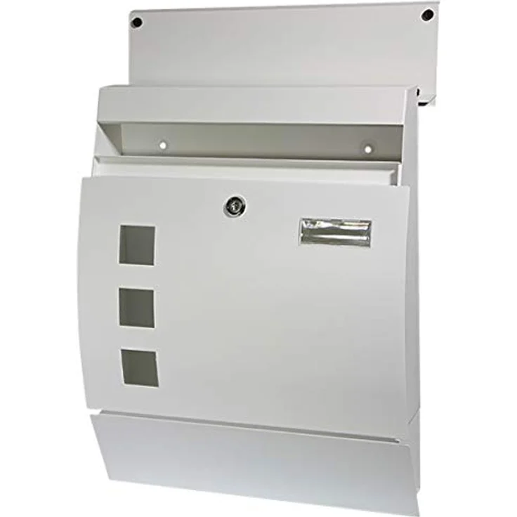 HELO Briefkasten Wandbriefkasten Postkasten Postfach inkl. Zeitungsrolle Weiß U2 – Bild 4