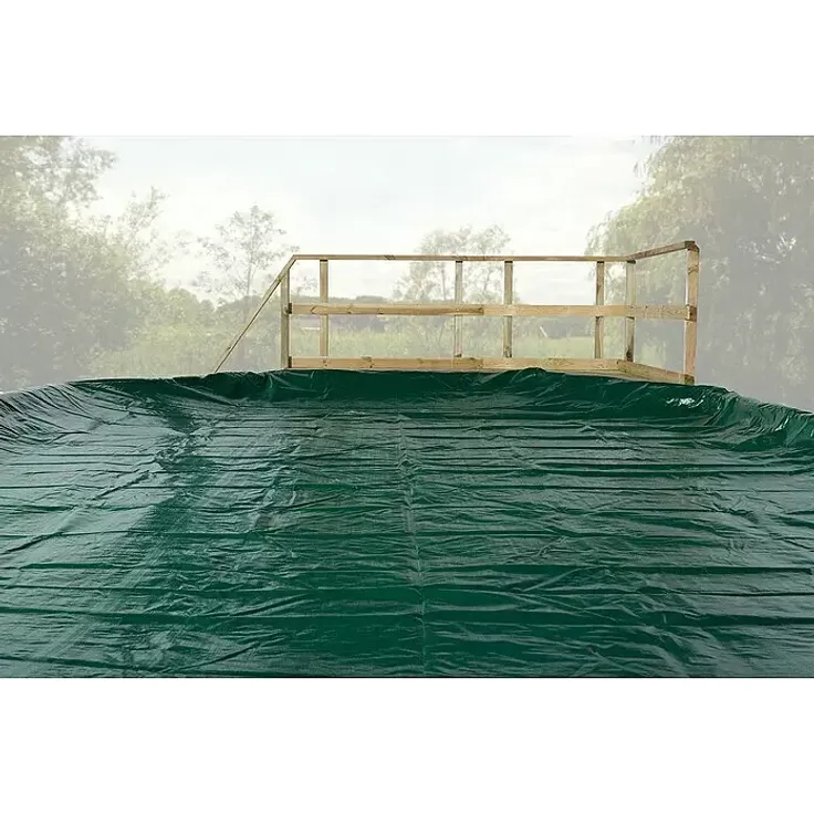 Weka Pool-Abdeckplane 595, reißfeste Gewebeplane (L x B: 570 x 370 cm, Kunststoff) für optimalen Schmutzschutz