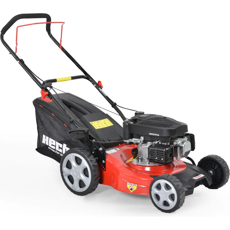 HECHT 543 Benzin Rasenmäher | 42 cm Schnittbreite | 3,2 PS Motor | 45 L Fangkorb | 8-stufige Höhenverstellung