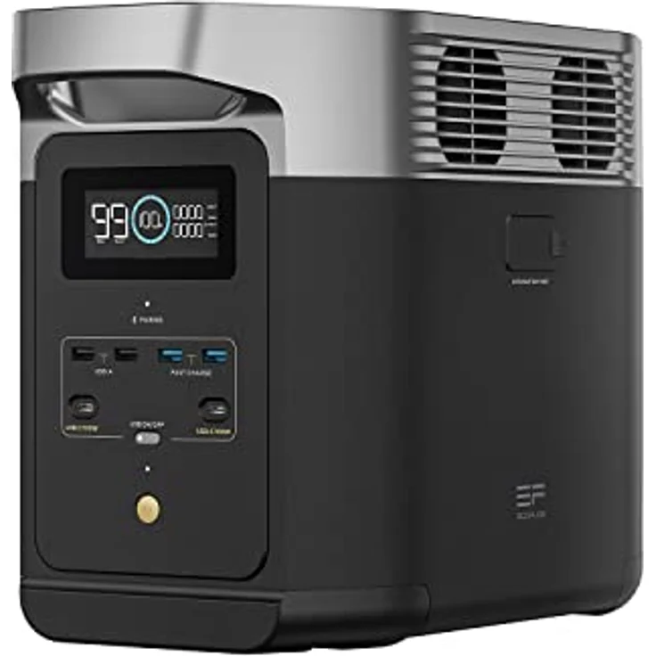 EF ECOFLOW DELTA 2 Tragbare Powerstation 1024Wh, Solar Generator LiFePO4-Batterie, erweiterbarer Kapazität bis zu 3kWh, Schnellladung von 0-80% in 50 Mins, Notstromaggregat für Camping, Wohnmobile – Bild 1