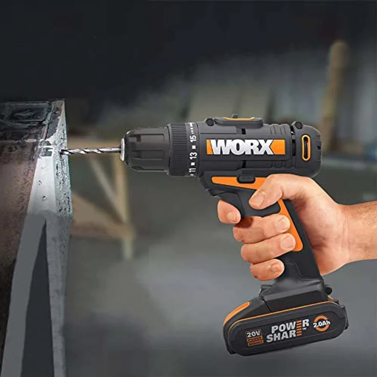 Worx Akku-Bohrschrauber WX100, 20V, max. 1600 U/min, inkl. Akku & Ladegerät – Bild 2