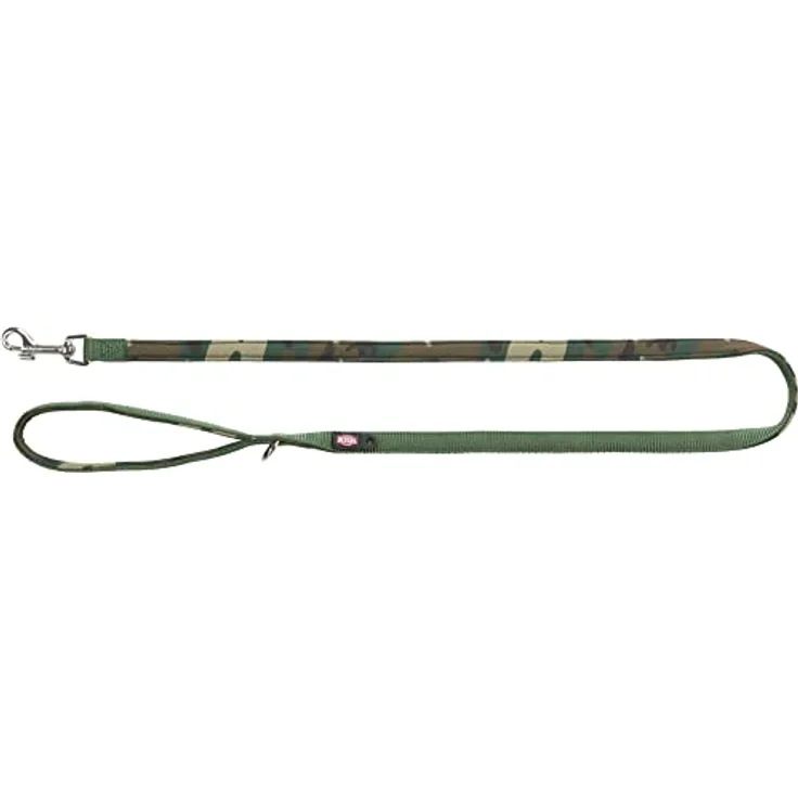 TRIXIE Premium Leine Mit Neopren-Polsterung, Xs–S: 1,20 M/15 Mm, Camouflage/Waldgrün -1987123